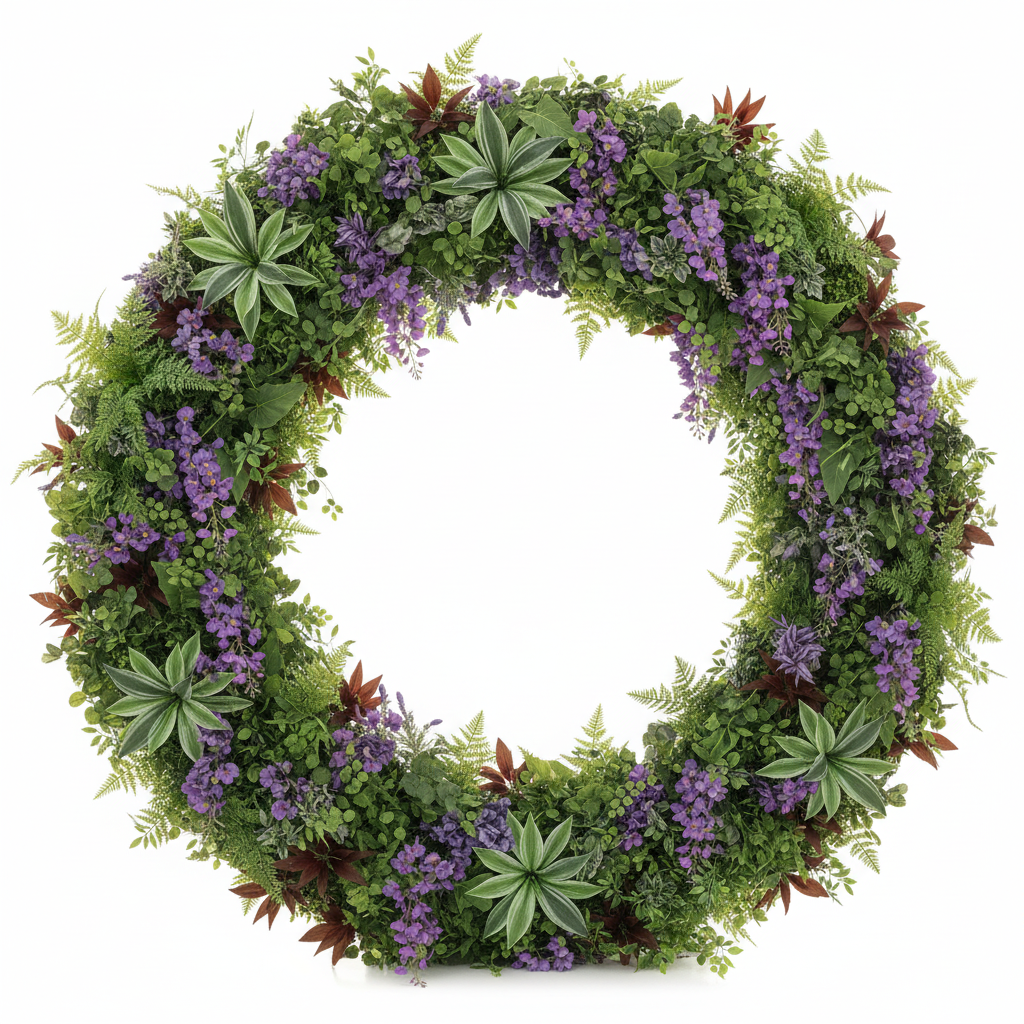 Tropical Lavender Greenery Floral Backdrops | 169