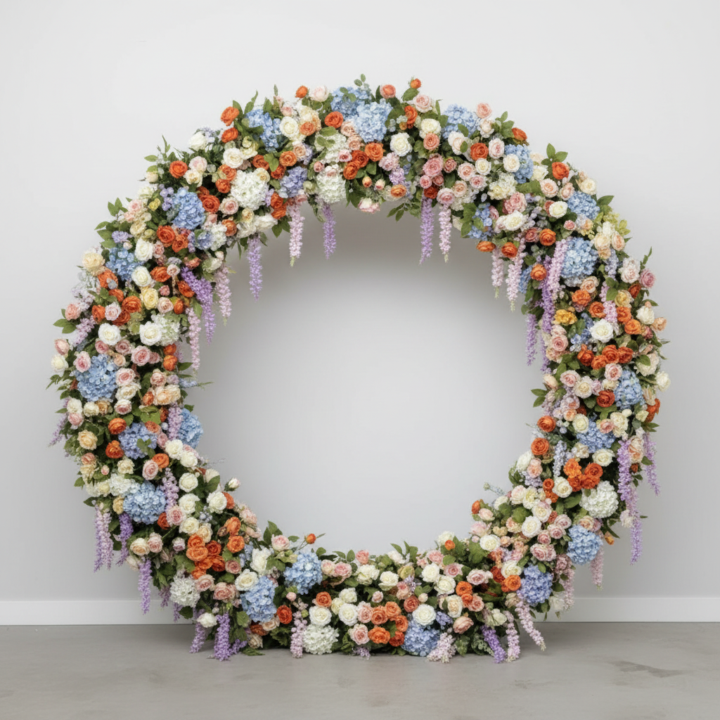 Dripping Rainbow Floral Pastels Premium Wild Flower Backdrops | 328