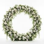 Dripping White Rose Greenery Premium Flower Backdrops | 138