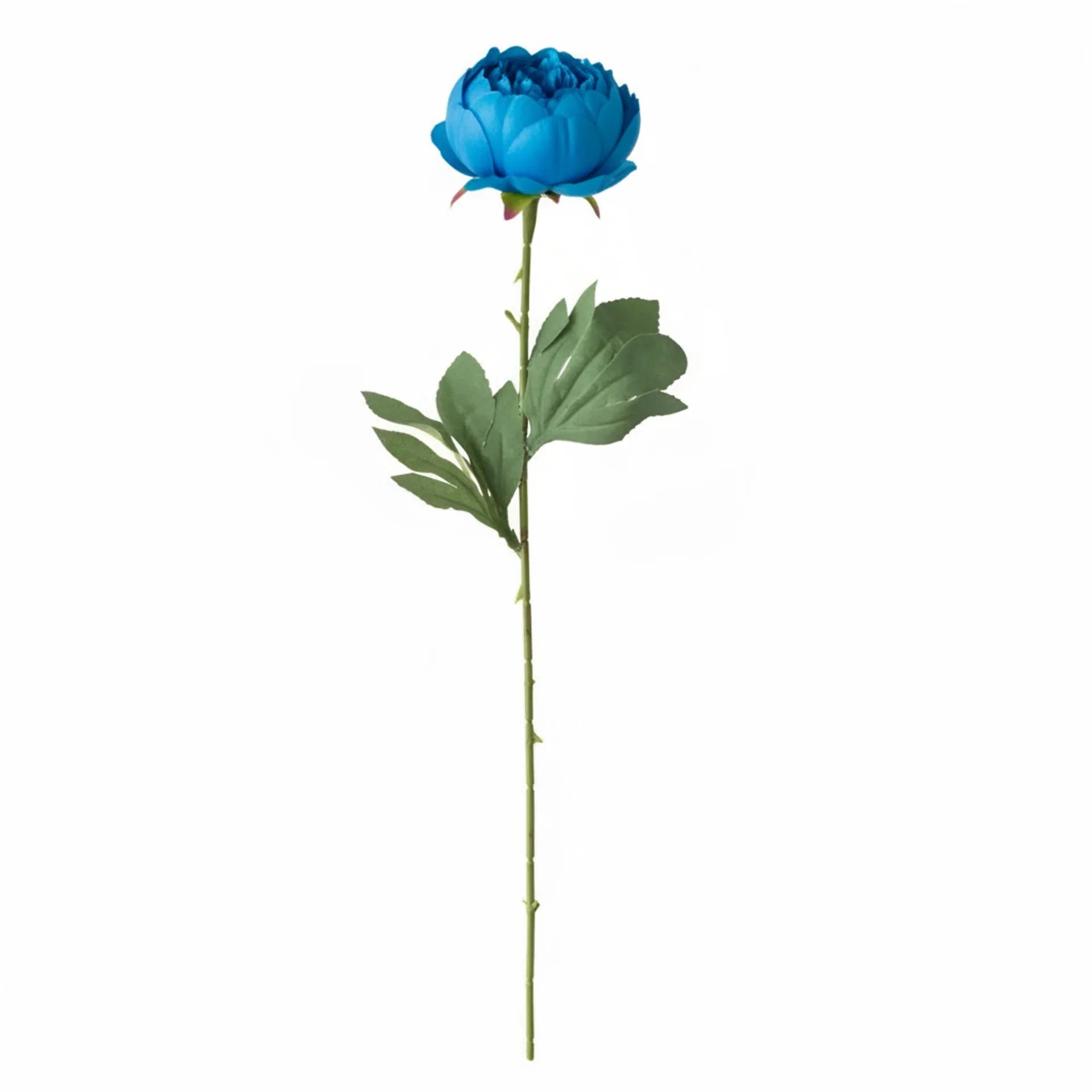 Real Touch Classic Peony Stem | Bright Blue